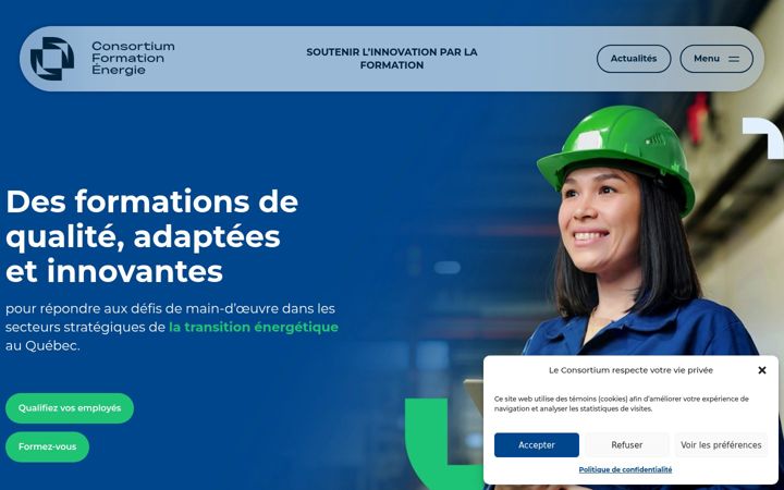 Screenshot von consortiumfe.ca