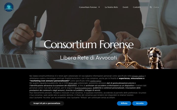 Captură de ecran a consortiumforense.it
