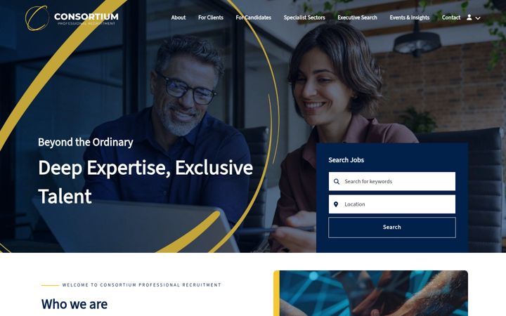 Screenshot of consortiumrecruitment.co.uk