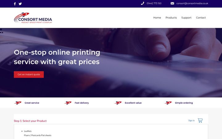 Screenshot of consortmedia.co.uk