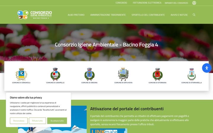 Screenshot of consorzio-fg4.it