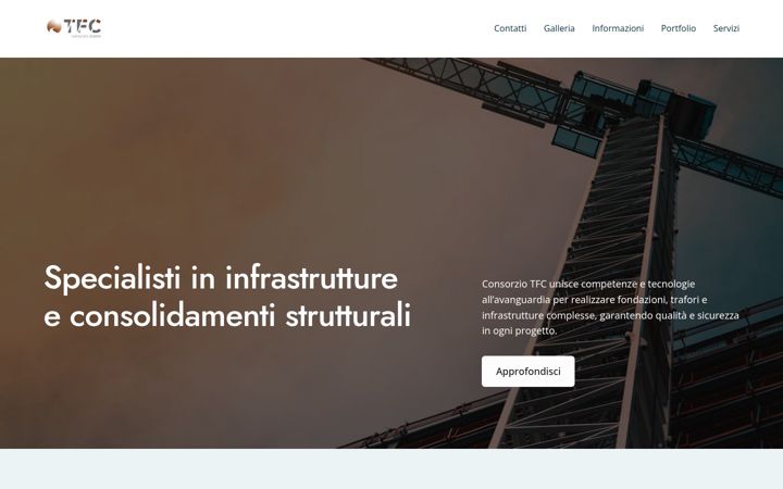 Captură de ecran a consorzio-tfc.it
