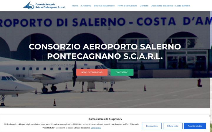 Captură de ecran a consorzioaerosa.it