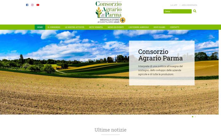 Captură de ecran a consorzioagrarioparma.it