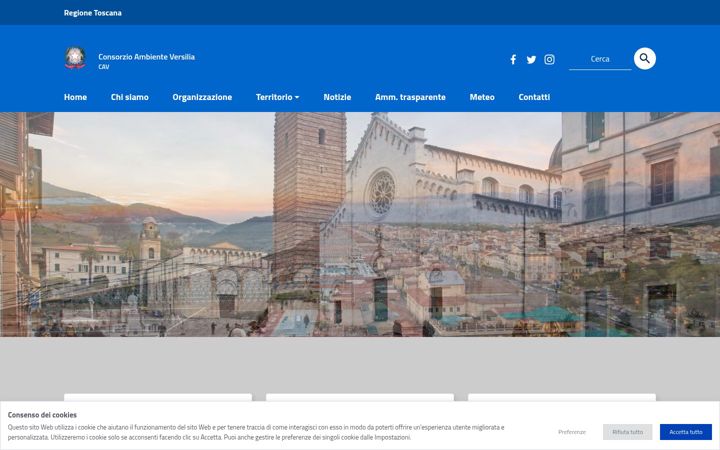 Captură de ecran a consorzioambienteversilia.it