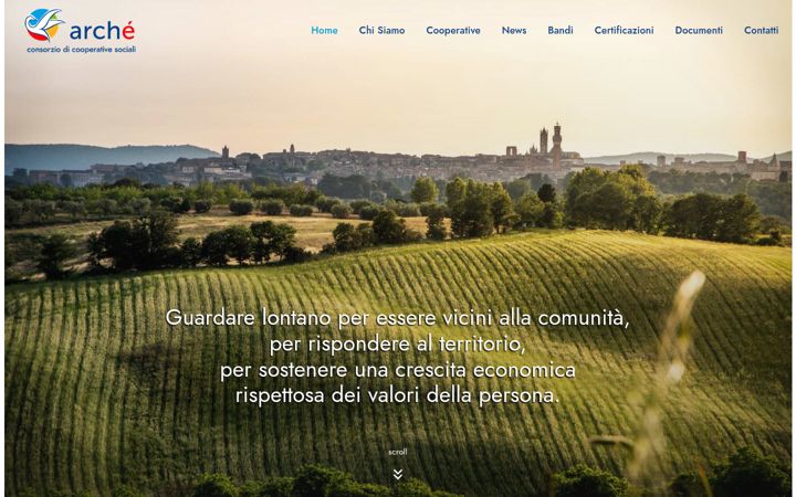 Screenshot of consorzioarche.org
