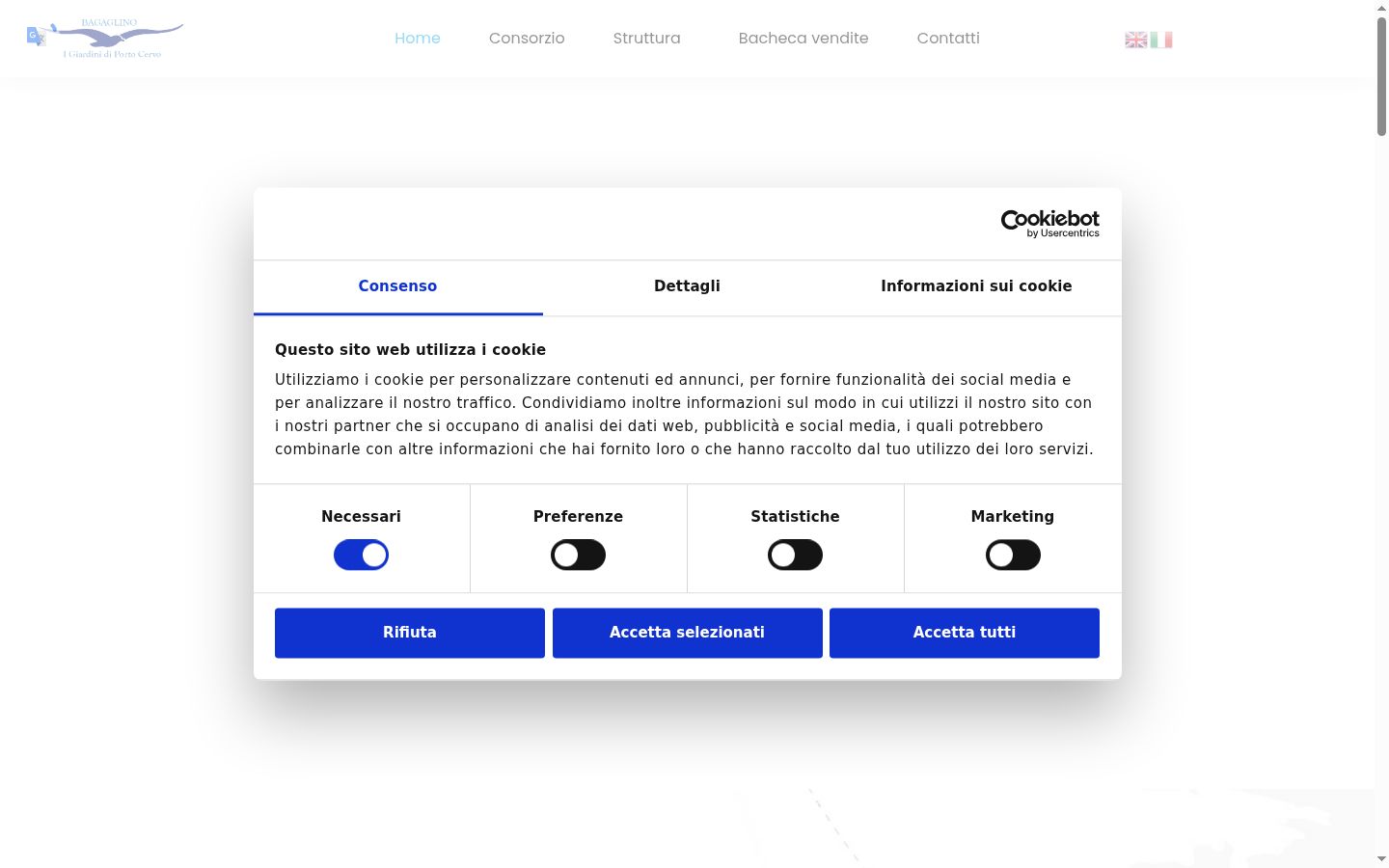 Captură de ecran a bannerului de consimțământ afișat înainte de orice interacțiune