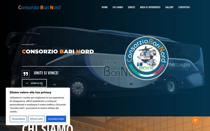 Captură de ecran a consorziobarinord.it