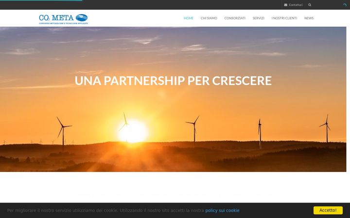 Captură de ecran a consorziocometa.it