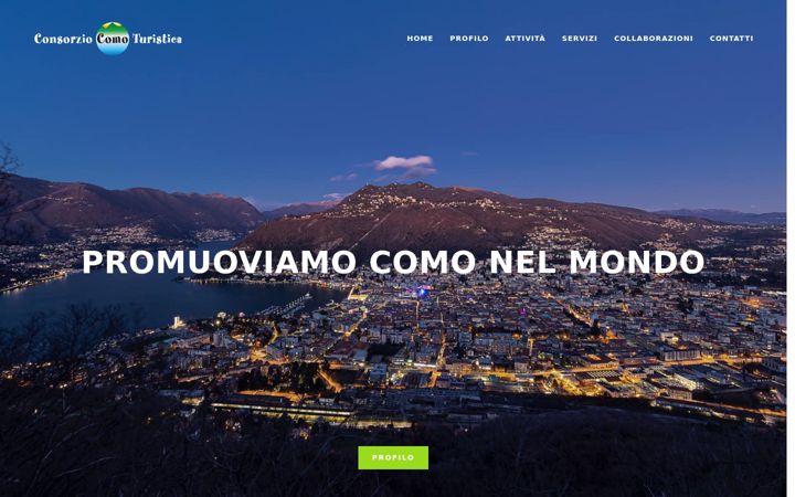 Captură de ecran a consorziocomoturistica.it