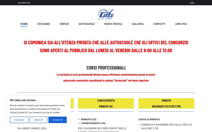 Captură de ecran a consorzioconta.it