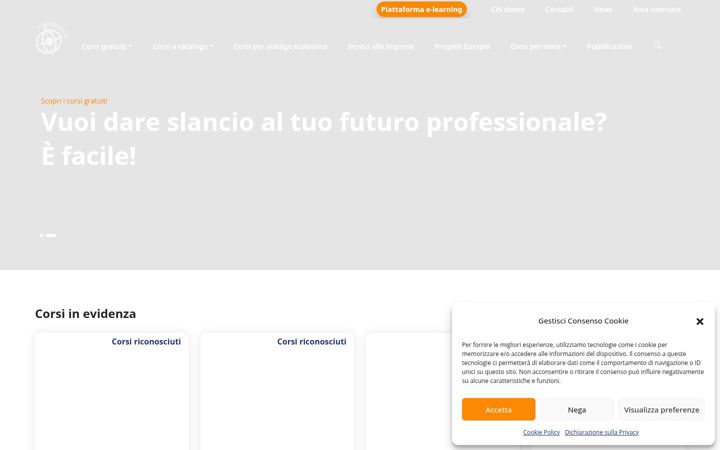 Captură de ecran a consorziocopernico.it