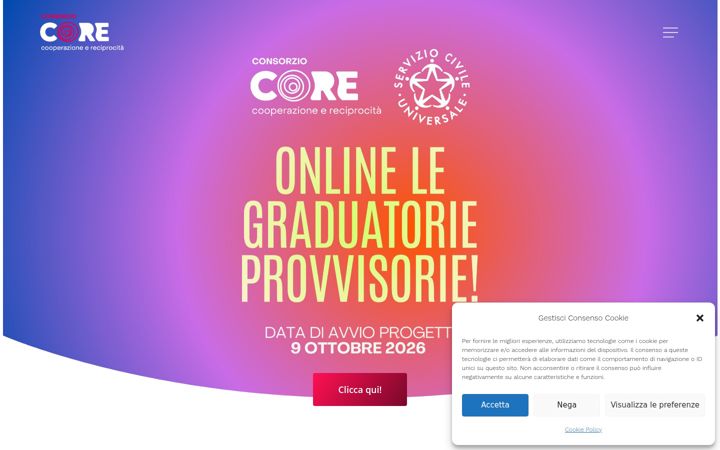 Screenshot of consorziocore.org