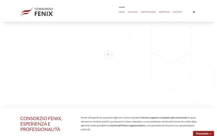 Captură de ecran a consorziofenix.it