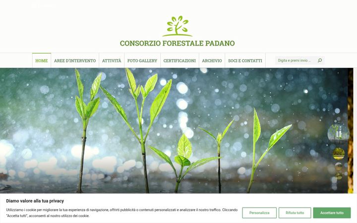 Ekraanipilt saidist consorzioforestalepadano.it