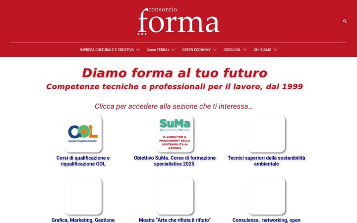 Екранна снимка на consorzioforma.it