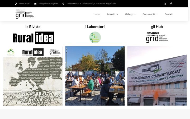 Екранна снимка на consorziogrid.it
