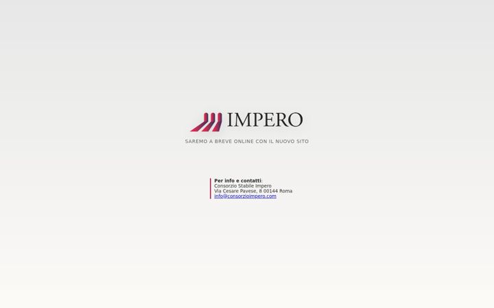 Screenshot of consorzioimpero.com