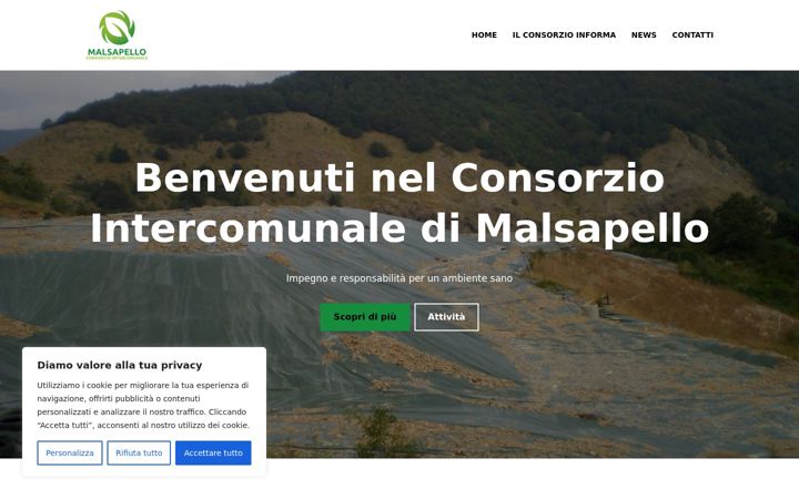 Ekrānuzņēmums no consorziointercomunalemalsapello.it