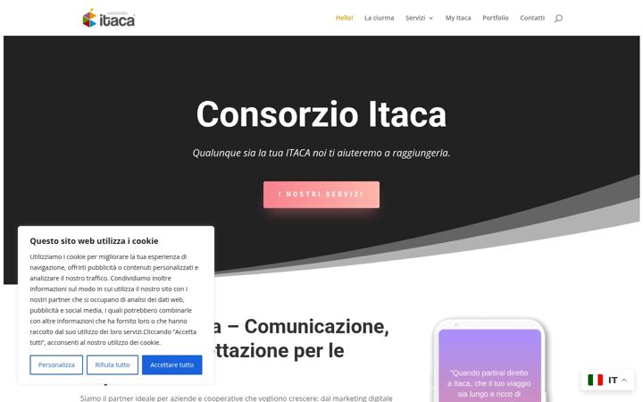 Screenshot of consorzioitaca.eu