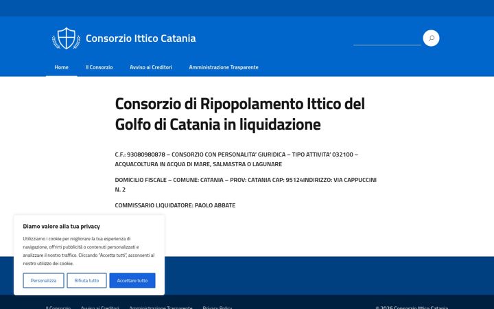 Ekrānuzņēmums no consorzioitticocatania.it