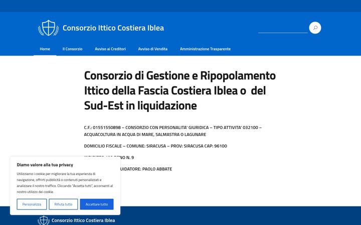 Ekrānuzņēmums no consorzioitticocostieraiblea.it