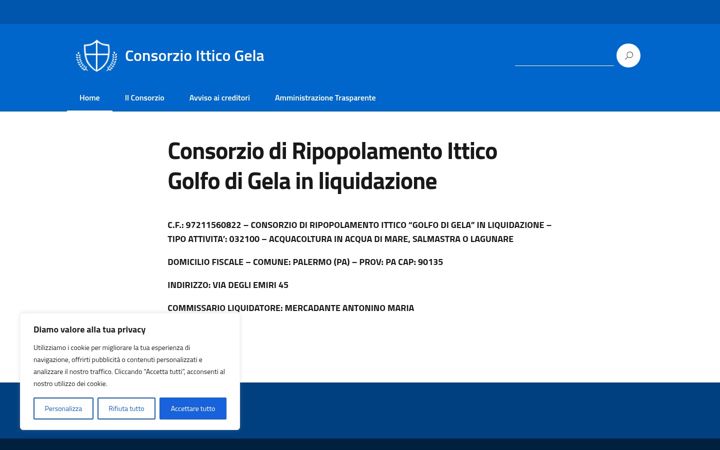 Ekrānuzņēmums no consorzioitticogela.it