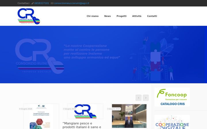Ekrano kopija consorziomeuccioruini.it