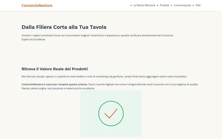 Ekrano kopija consorzionestore.it