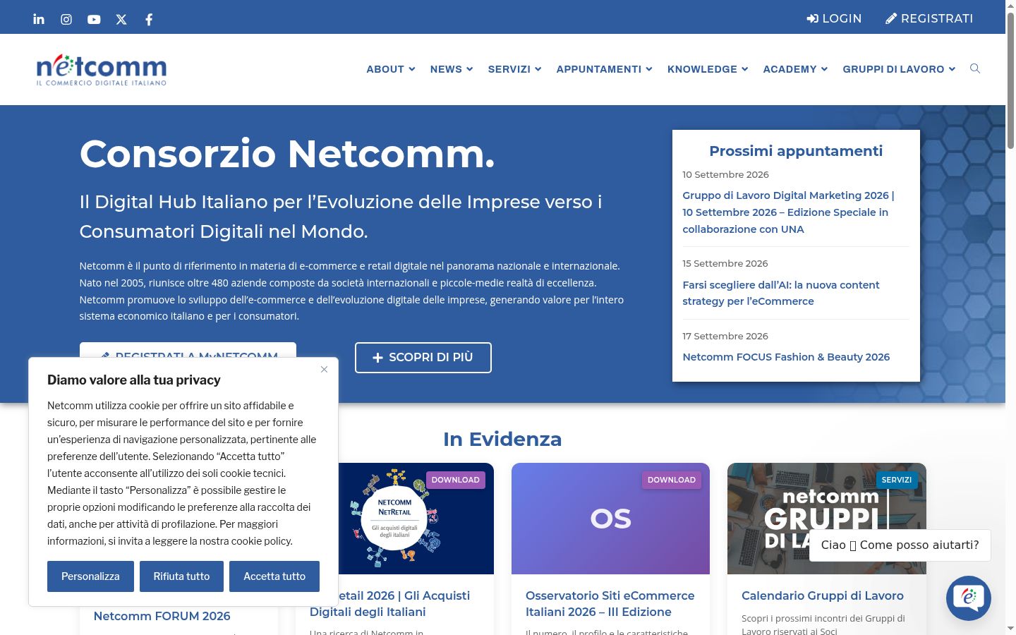 Screenshot tal-banner tal-kunsens muri qabel kwalunkwe interazzjoni