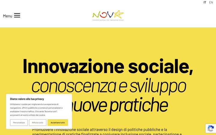 Ekrano kopija consorzionova.it