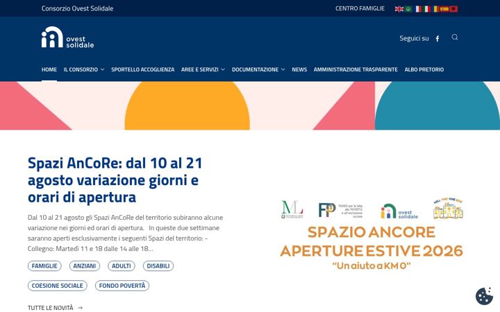 Snimka zaslona za consorzioovestsolidale.it