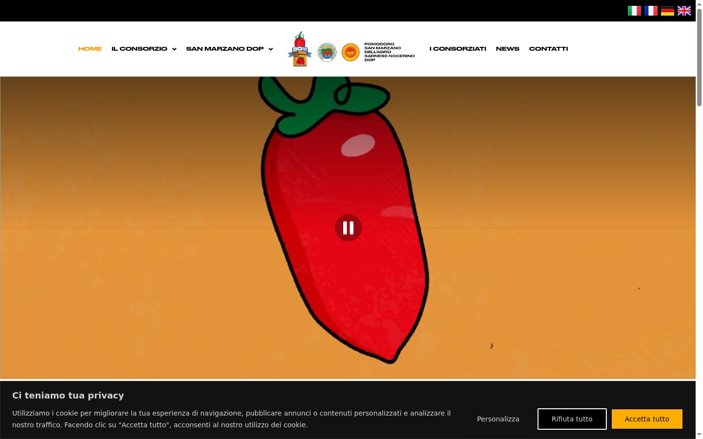 Screenshot of the consent banner shown before any interaction
