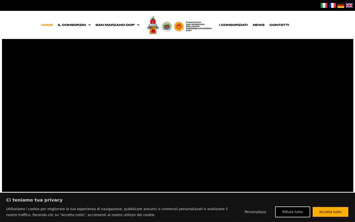 Snimka zaslona za consorziopomodorosanmarzanodop.it