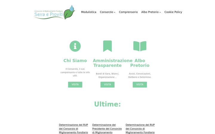 Screenshot of consorzioserraeproviti.it