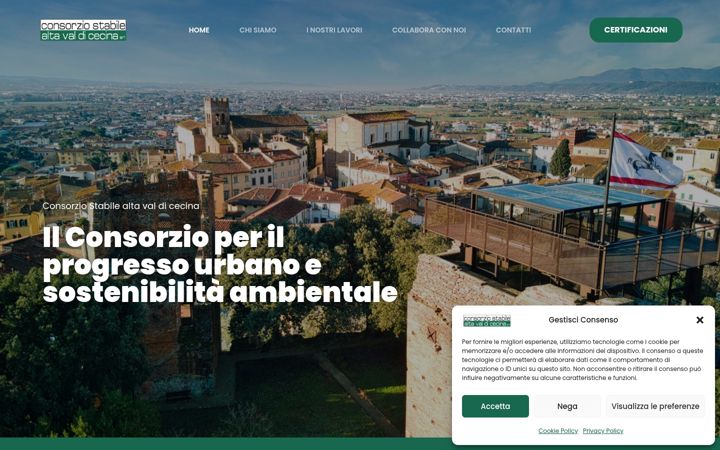 Screenshot of consorziostabilealtavaldicecina.it