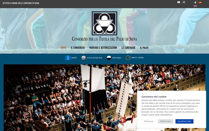 Screenshot of consorziotutelapaliodisiena.it