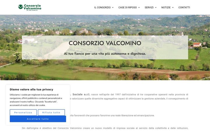 Skärmbild av consorziovalcomino.it