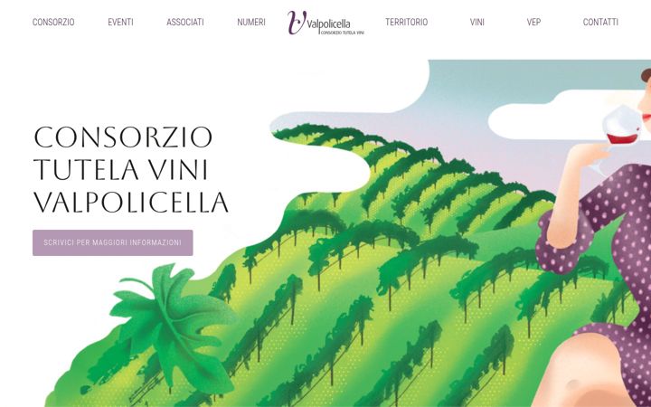 Screenshot of consorziovalpolicella.it