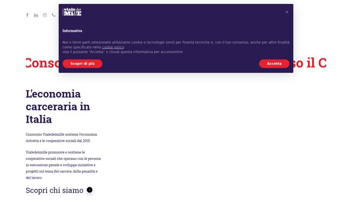 Screenshot of consorziovialedeimille.it