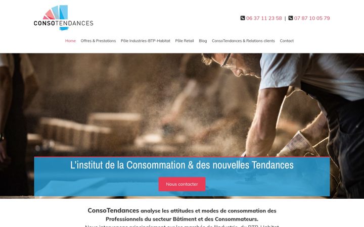 Screenshot of consotendances.fr