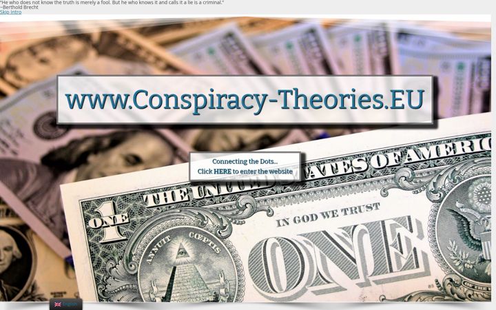 Screenshot stránky conspiracy-theories.eu