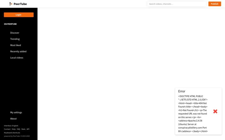 Screenshot of conspiracydistillery.com