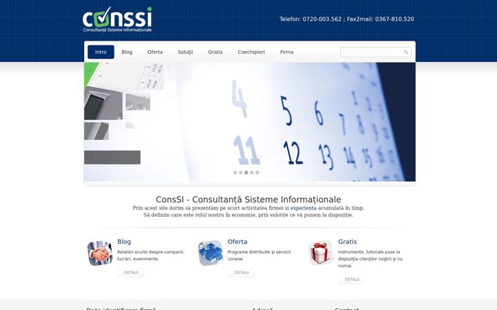 Screenshot of conssi.ro