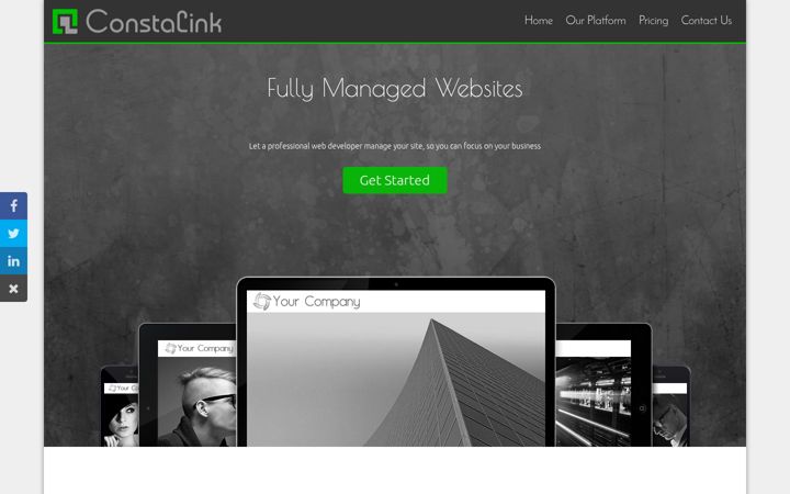 Screenshot of consta.link