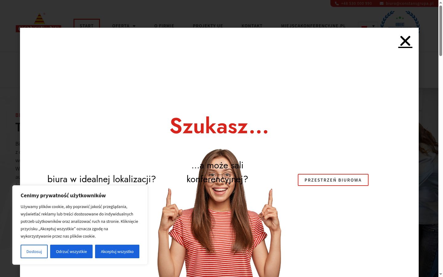 Screenshot tal-banner tal-kunsens muri qabel kwalunkwe interazzjoni
