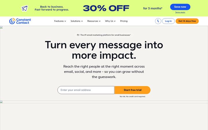 Screenshot von constantcontact.ca