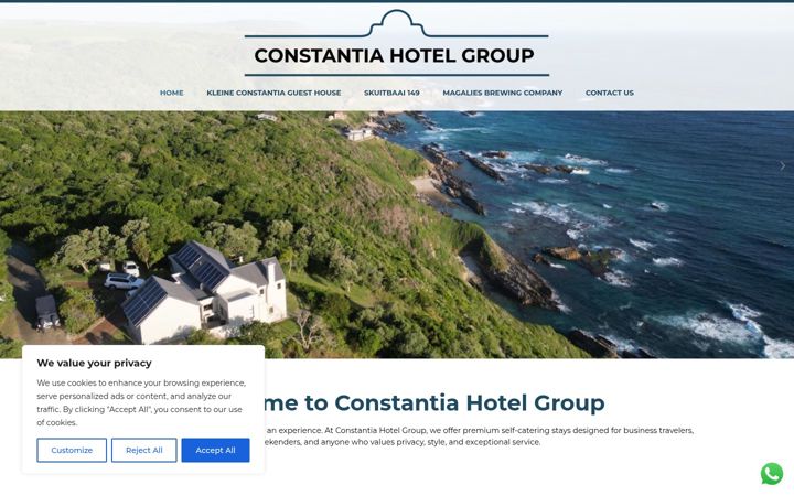 Screenshot of constantiahotelgroup.com