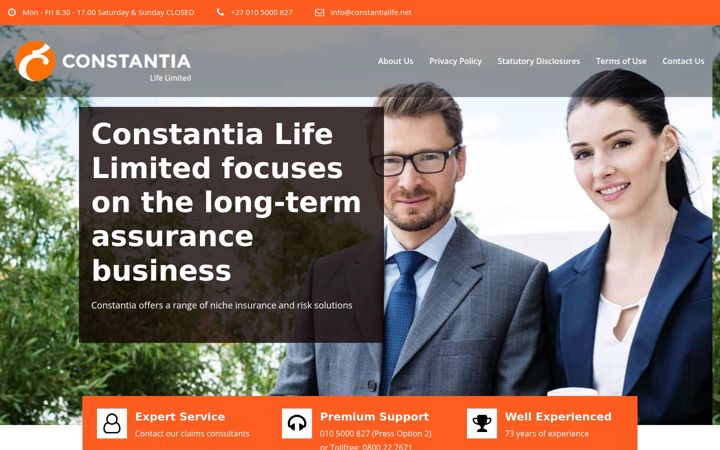 Screenshot of constantialife.net