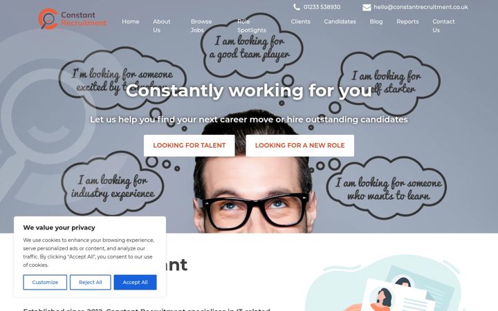 Screenshot of constantrecruitment.co.uk
